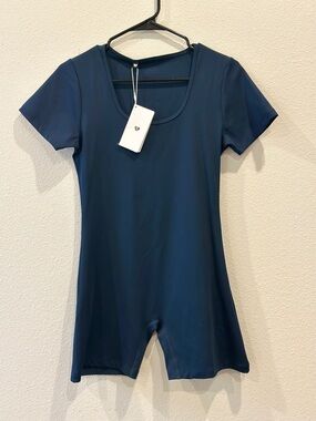 Women’s Best Navy Blue Short Sleeve Unitard